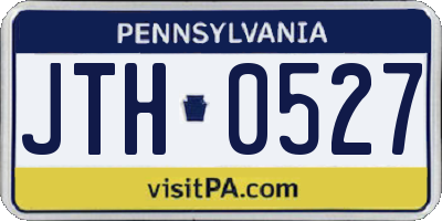 PA license plate JTH0527