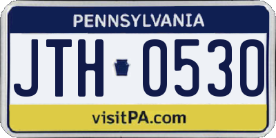 PA license plate JTH0530
