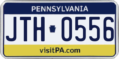 PA license plate JTH0556