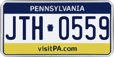 PA license plate JTH0559