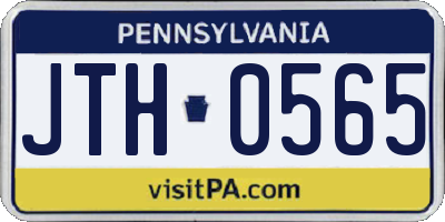 PA license plate JTH0565