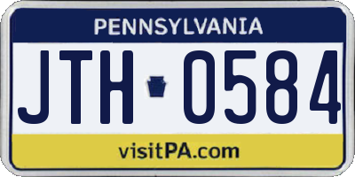 PA license plate JTH0584