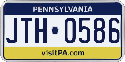 PA license plate JTH0586