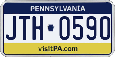 PA license plate JTH0590