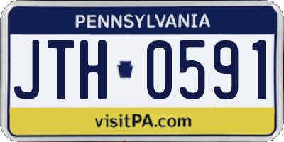 PA license plate JTH0591