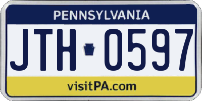 PA license plate JTH0597