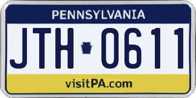 PA license plate JTH0611