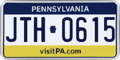 PA license plate JTH0615