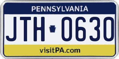 PA license plate JTH0630
