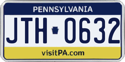 PA license plate JTH0632