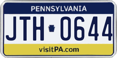 PA license plate JTH0644