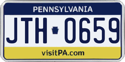 PA license plate JTH0659