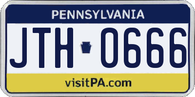 PA license plate JTH0666
