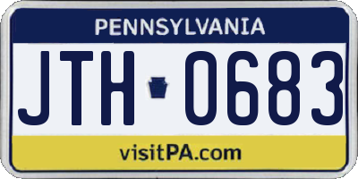 PA license plate JTH0683