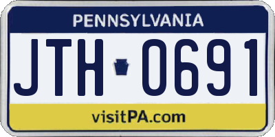 PA license plate JTH0691