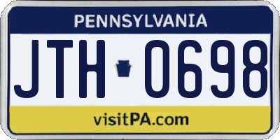 PA license plate JTH0698