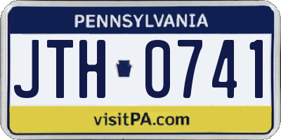 PA license plate JTH0741