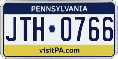 PA license plate JTH0766