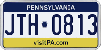 PA license plate JTH0813