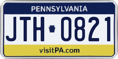 PA license plate JTH0821