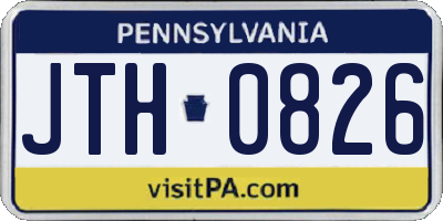 PA license plate JTH0826