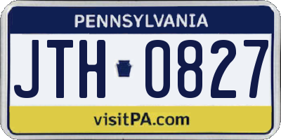 PA license plate JTH0827