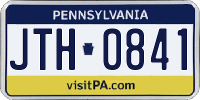 PA license plate JTH0841