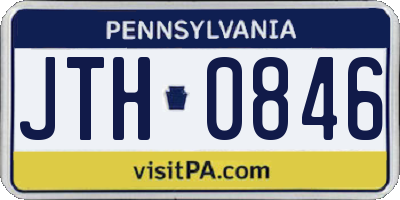 PA license plate JTH0846