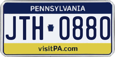 PA license plate JTH0880