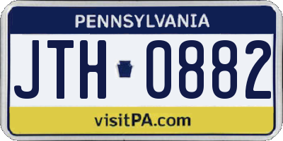 PA license plate JTH0882