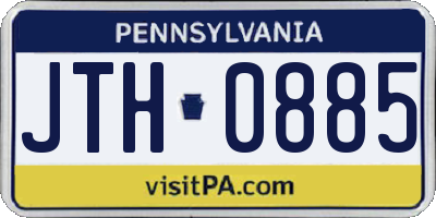 PA license plate JTH0885