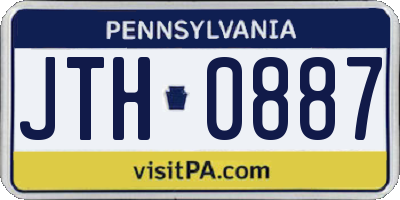 PA license plate JTH0887