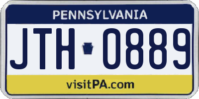 PA license plate JTH0889