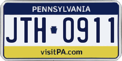 PA license plate JTH0911