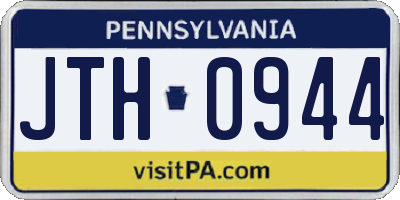 PA license plate JTH0944