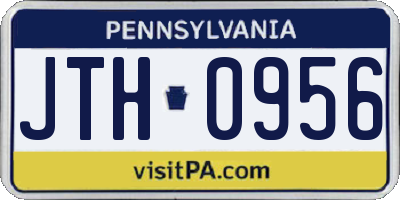 PA license plate JTH0956