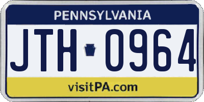 PA license plate JTH0964
