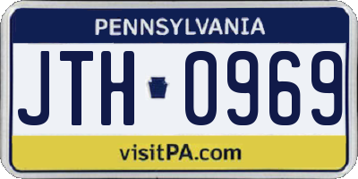 PA license plate JTH0969