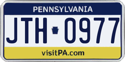 PA license plate JTH0977