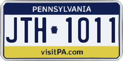 PA license plate JTH1011