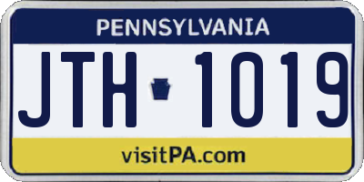 PA license plate JTH1019
