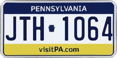 PA license plate JTH1064
