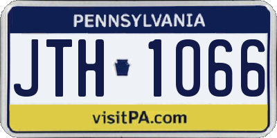 PA license plate JTH1066