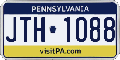 PA license plate JTH1088