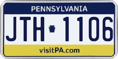 PA license plate JTH1106