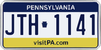 PA license plate JTH1141