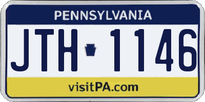 PA license plate JTH1146