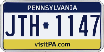 PA license plate JTH1147