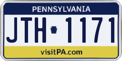PA license plate JTH1171