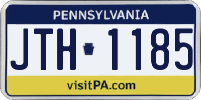 PA license plate JTH1185